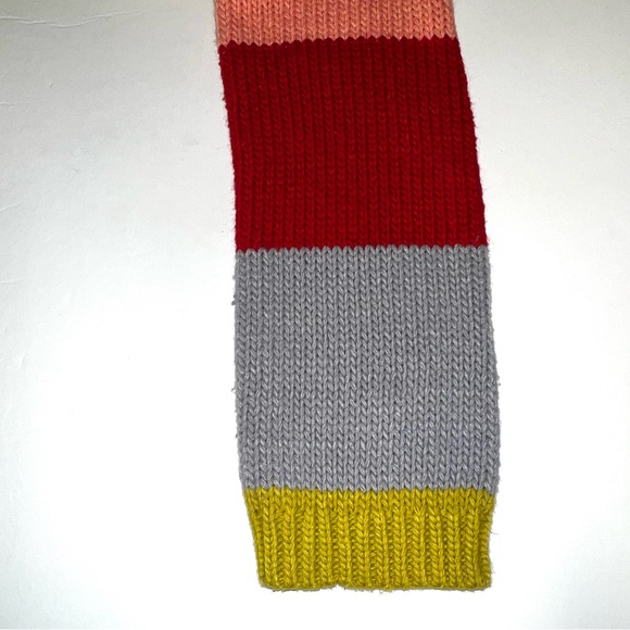 Lulus Color Me Cozy Pink Multi Color Block Turtleneck Sweater Sz S - Picture 7 of 13